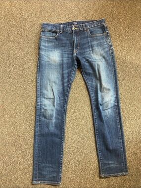 J. Crew Men's Slim Straight Faded Blue Jeans
